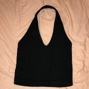 Brandy Melville black halter crop